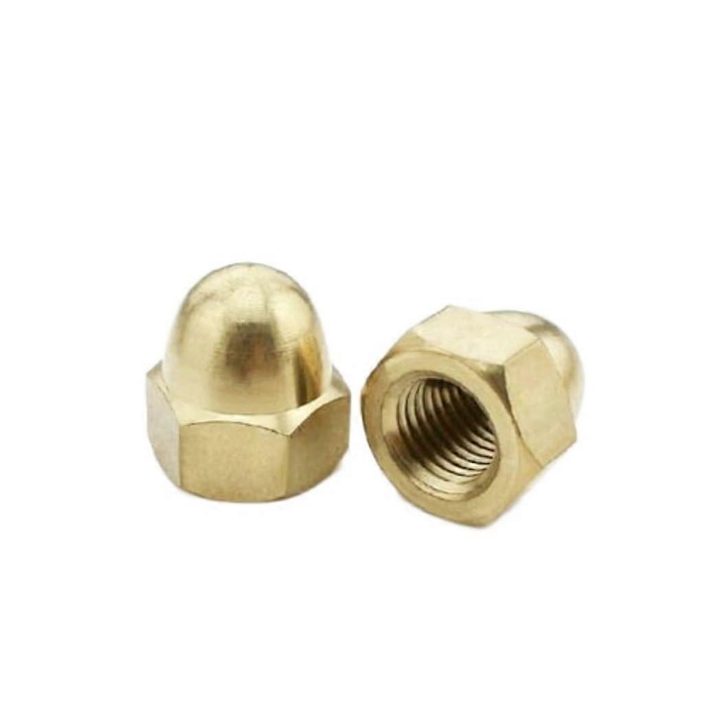 M5 Brass Dome Head Hex Nuts 20pcs Set, 10mm Thread Diameter, Corrosion-Resistant Fasteners for Heavy-Duty Applications