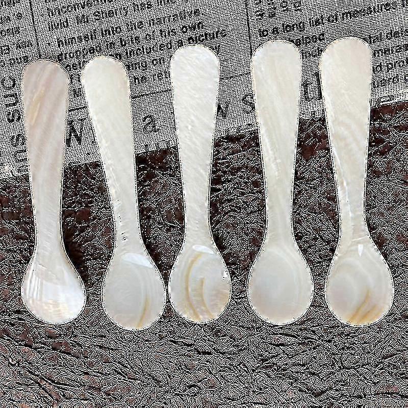2025 Set Of Caviar Spoons - Shell Spoon, Mother Of Pearl Caviar Spoons With Round Handle For Caviar, Egg, Ice Cream, Coffee, Restaurant Serving (2 Pie