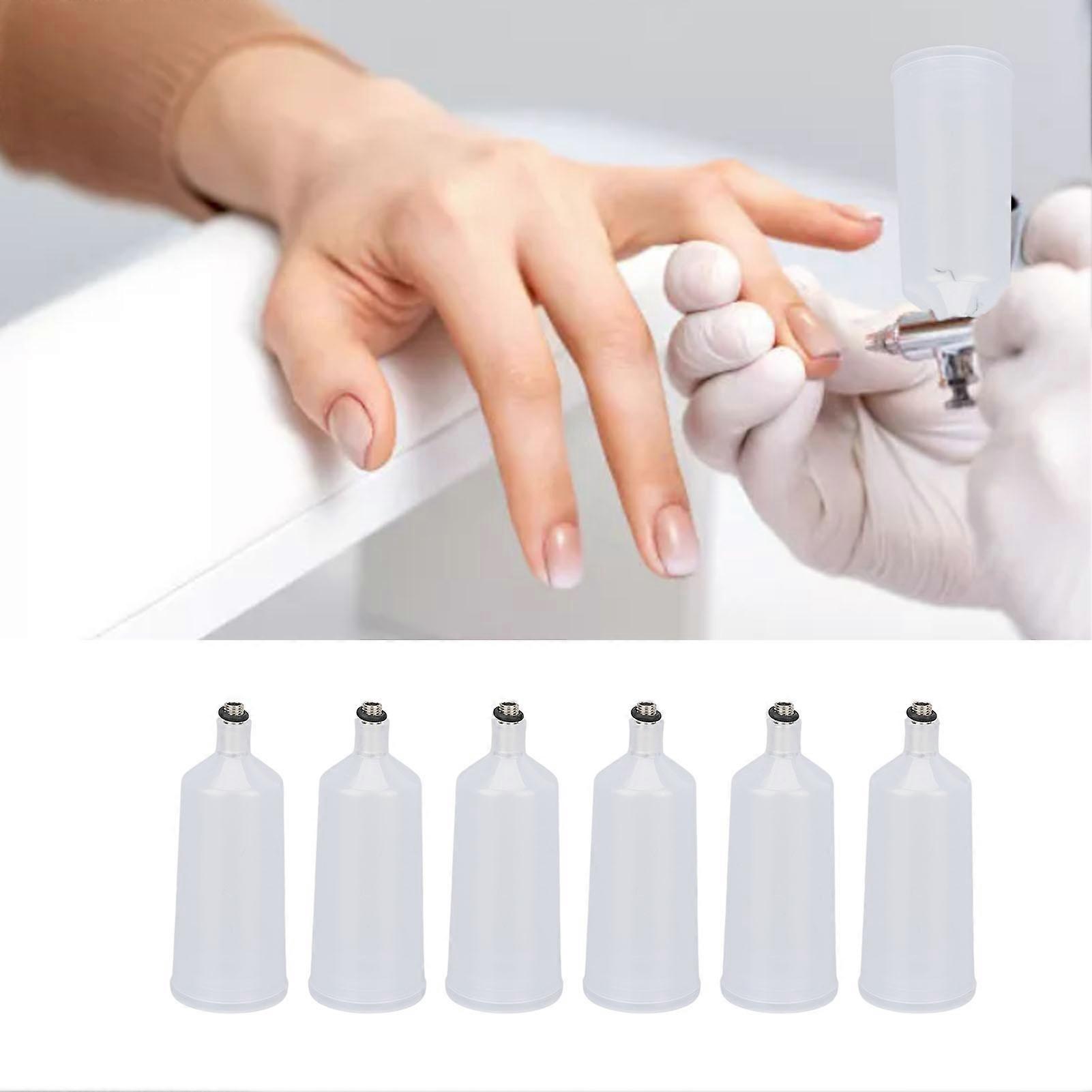6pcs 40ml Airbrush Empty Jar PP Empty Bottle Replacement Accessory for Skin Care Airbrush Facial Sprayer