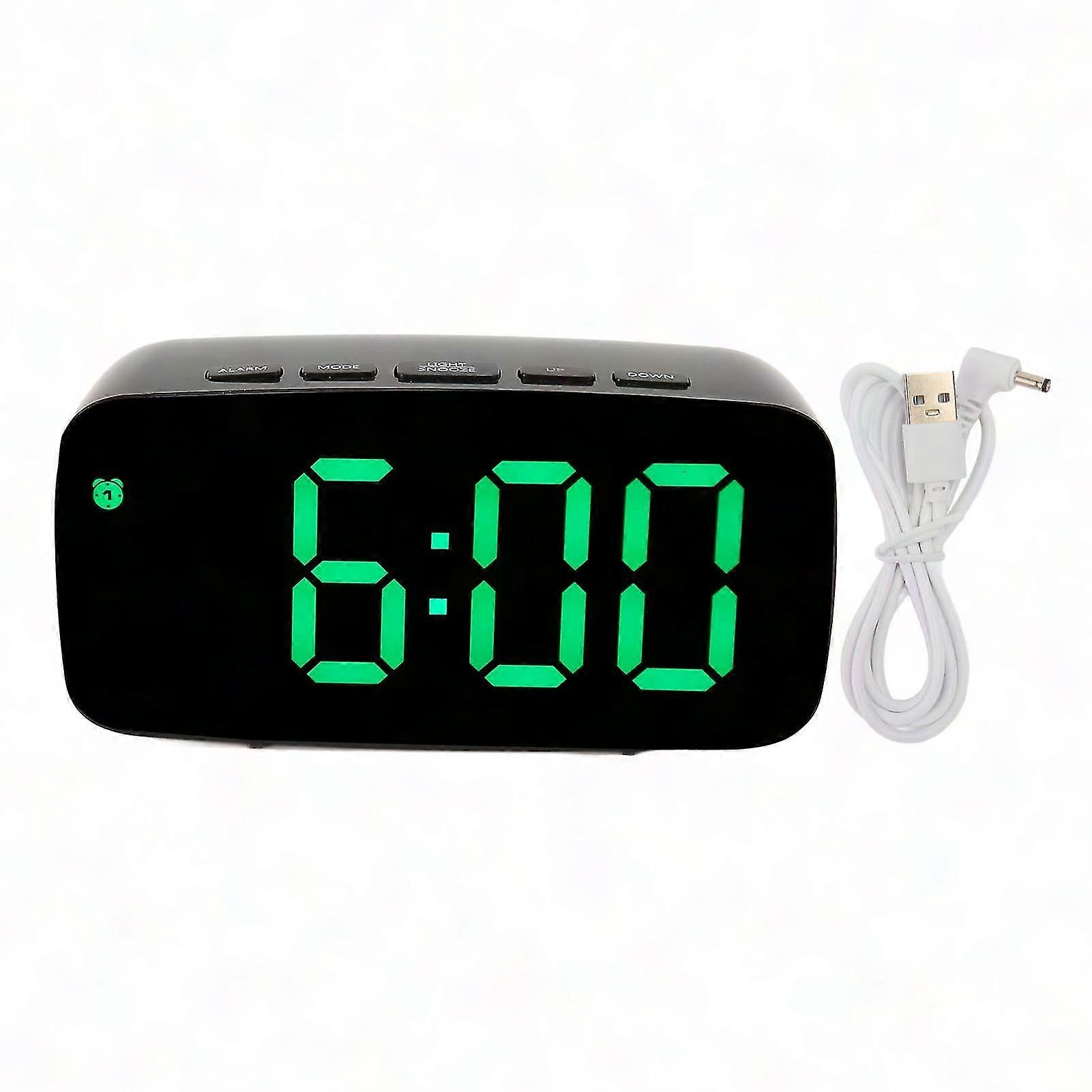 Digital LED Alarm Clock with Mirror for Bedroom and Office Use