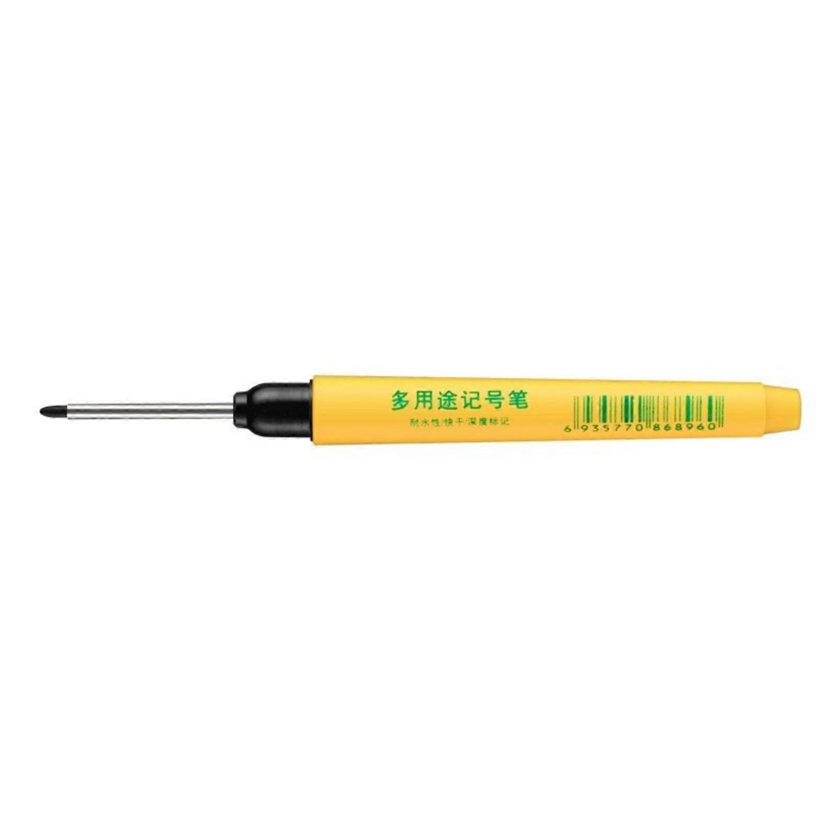 Deep Reach Marker, Long Nose Marker, Deep Hole Marker, 33 mm, Marker Pencil for Carpenters, Construction Workers Ref: 8651
