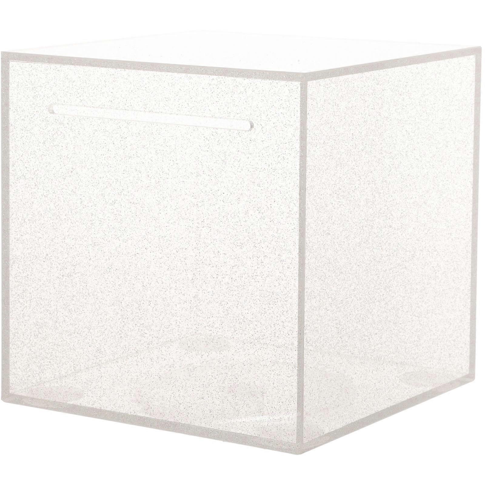 Transparent Acrylic Money Box for Storage with Coin Slot Cube Shaped Savings Bank Crafted to Last 1