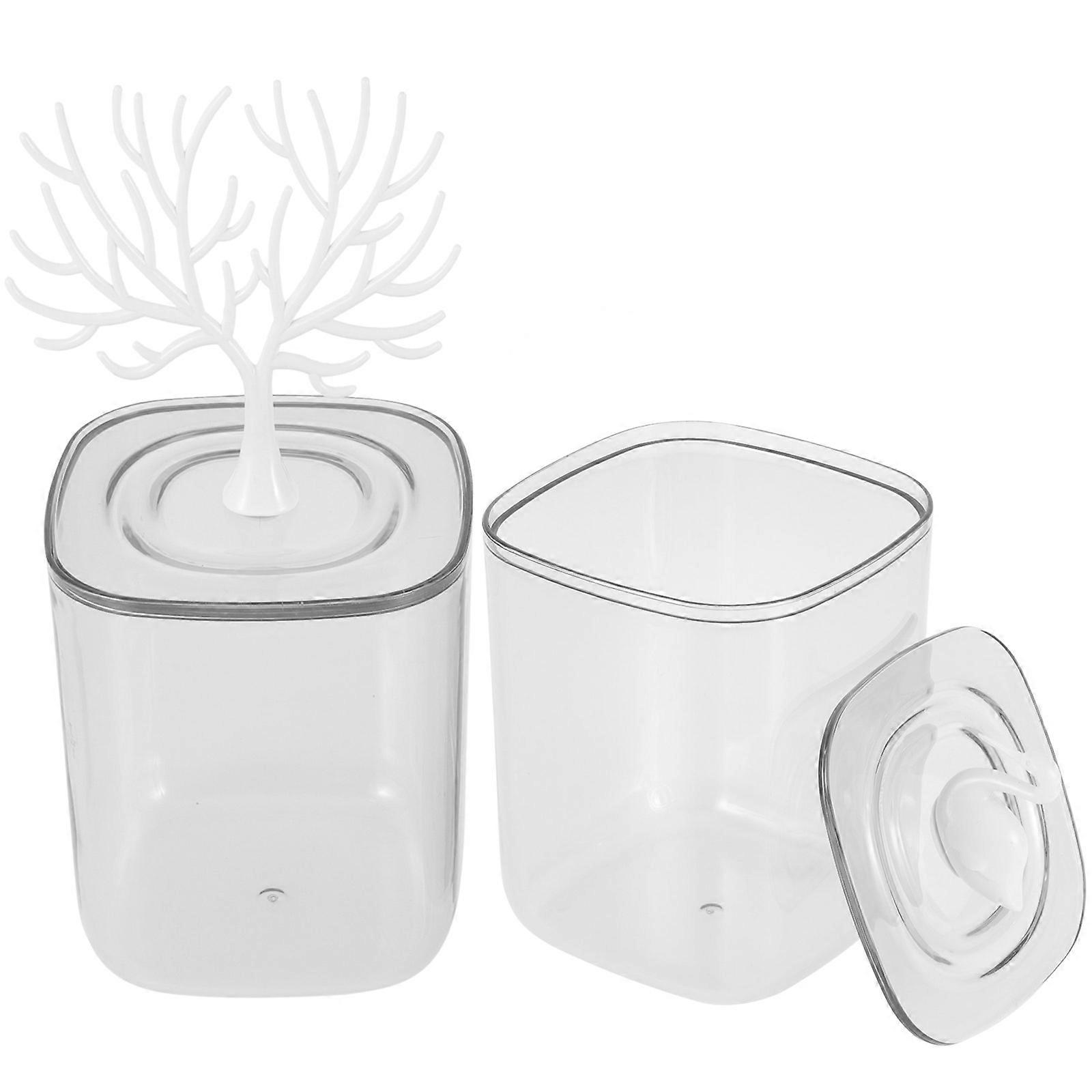 Cotton Swabs Holder in Assorted Color for Home Use Made of Small and Compact Storage Box