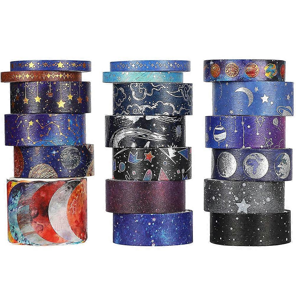 19 Rolls Decorative Washi Tape Set for DIY Journaling, Scrapbooking, Crafting & Gift Wrapping Projects – Multi Purpose Adhesive Paper for Creative