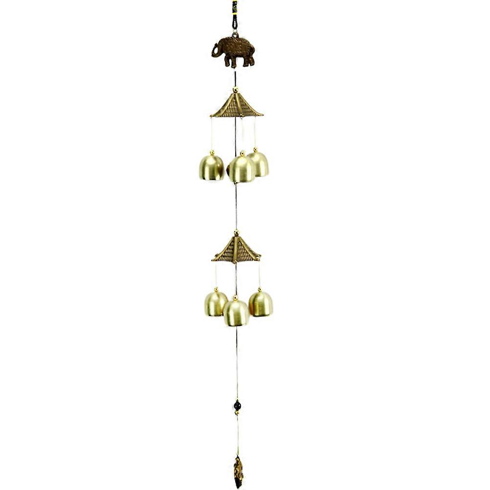 Hanging Wind Chimes Rustic Style Bronze Wind Bells Adults Birthday Present 1Set