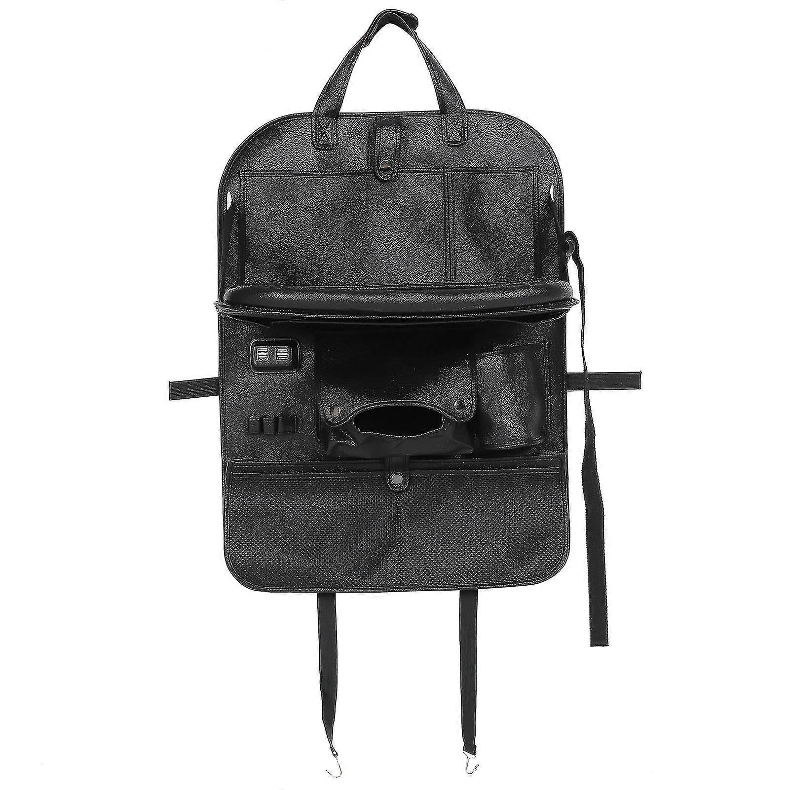 2025 Revolutionize Your Road Trips With Our Artificial Pu Leather Car Backseat Organizer, Multi-Pocket Storage, Touch Screen Compatible, Foldable Tabl