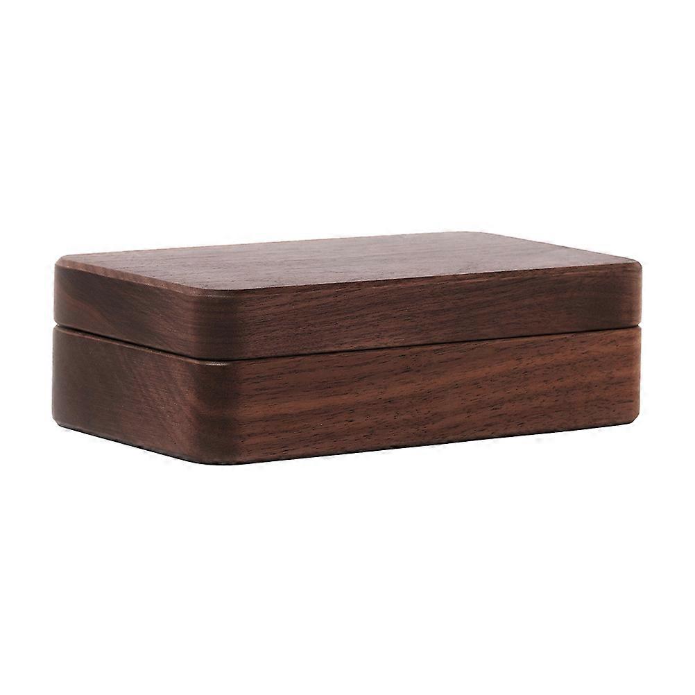 Portable Jewelry Storage Box For Travel With Walnut Material And High-End Retro Design 1Pc