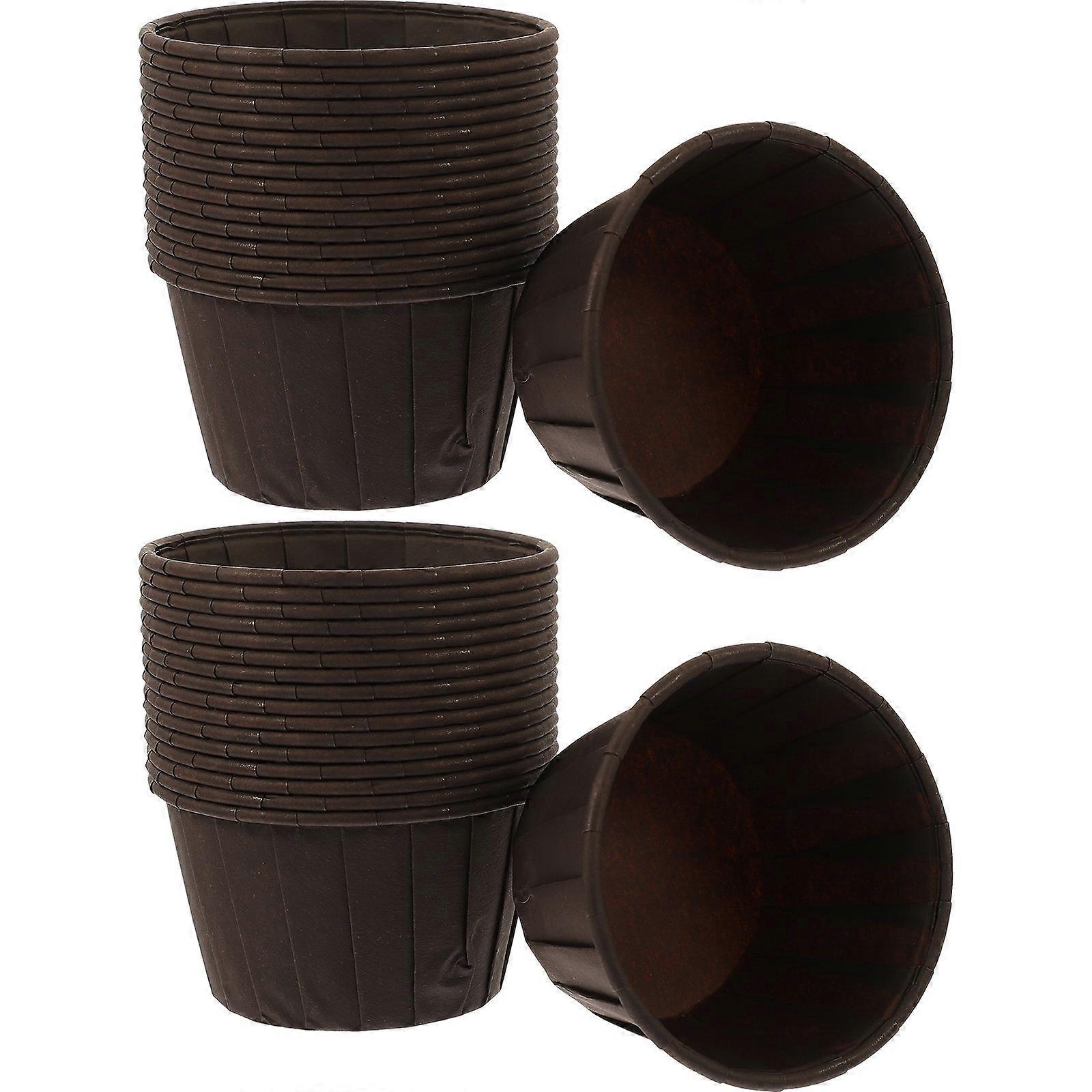 Oven Safe Baking Cups Round Shape 6.50X6.50X4.00cm Household Users Cake Shops 50Pcs