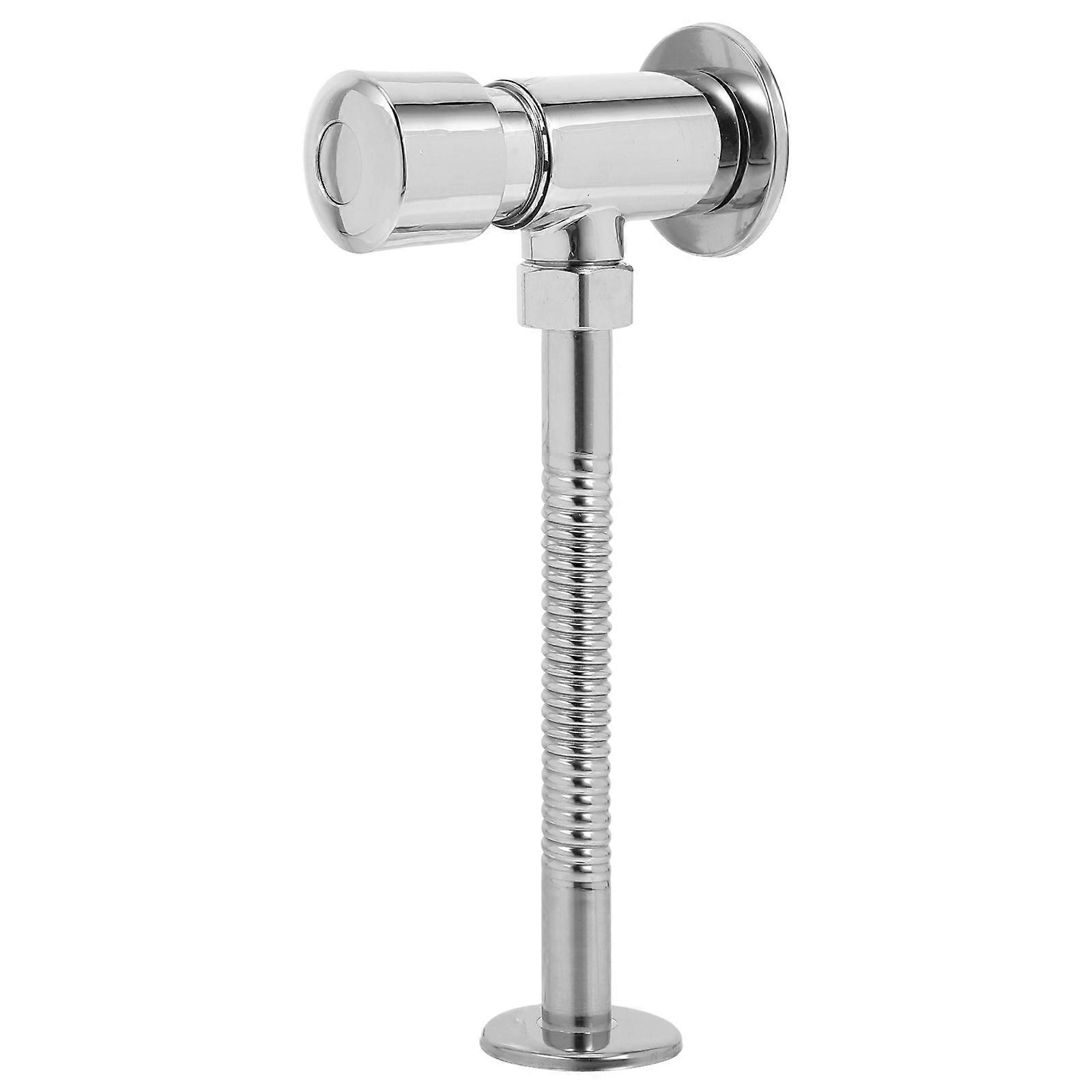 Copper Wall-Mounted Urinal Flushing Device Silver Universal Fit for Urinal