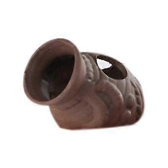 Pottery Canister Style Fish Shelter House for Aquarium Decor - Natural Look Fish Hideaway & Shelter 4-Inch Design