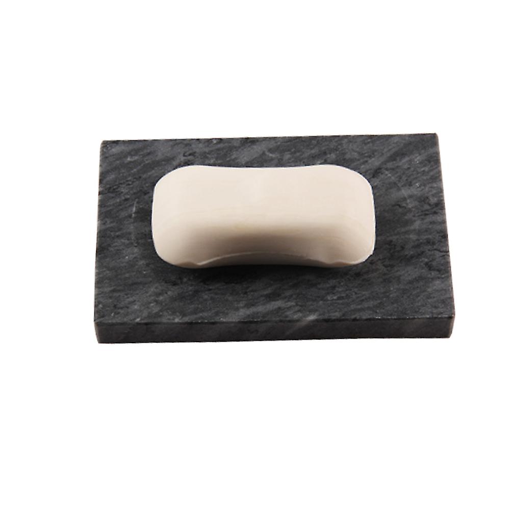 Creative Soap Dish in Grey Marble for Bathroom Storage with Draining Effect and Use