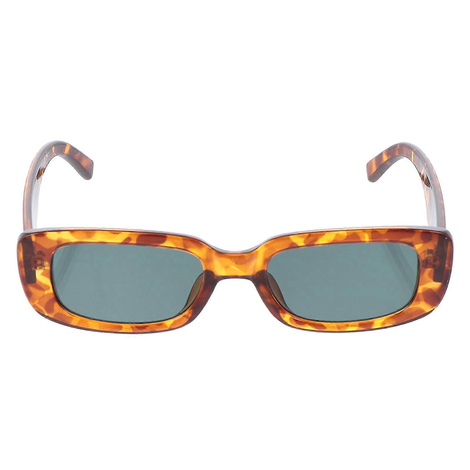 Unisex Square Frame Sunglasses with Leopard Print Glare Protection Stylish Eye Shades for Parties Festivals Daily Wear Unisex Stylish Accessory