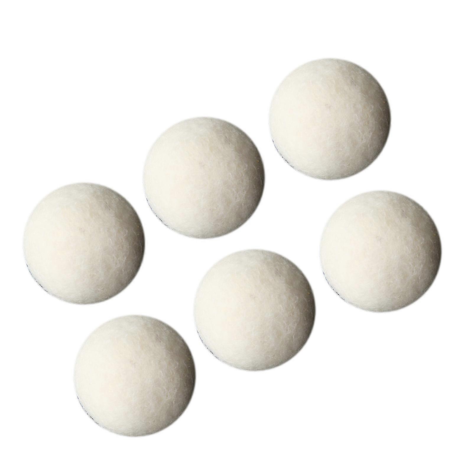 6 Pcs Wool Drying Balls High Density Adsorb Impurities Reduce Static Electricity Laundry Wool Balls 5cm/2in 
