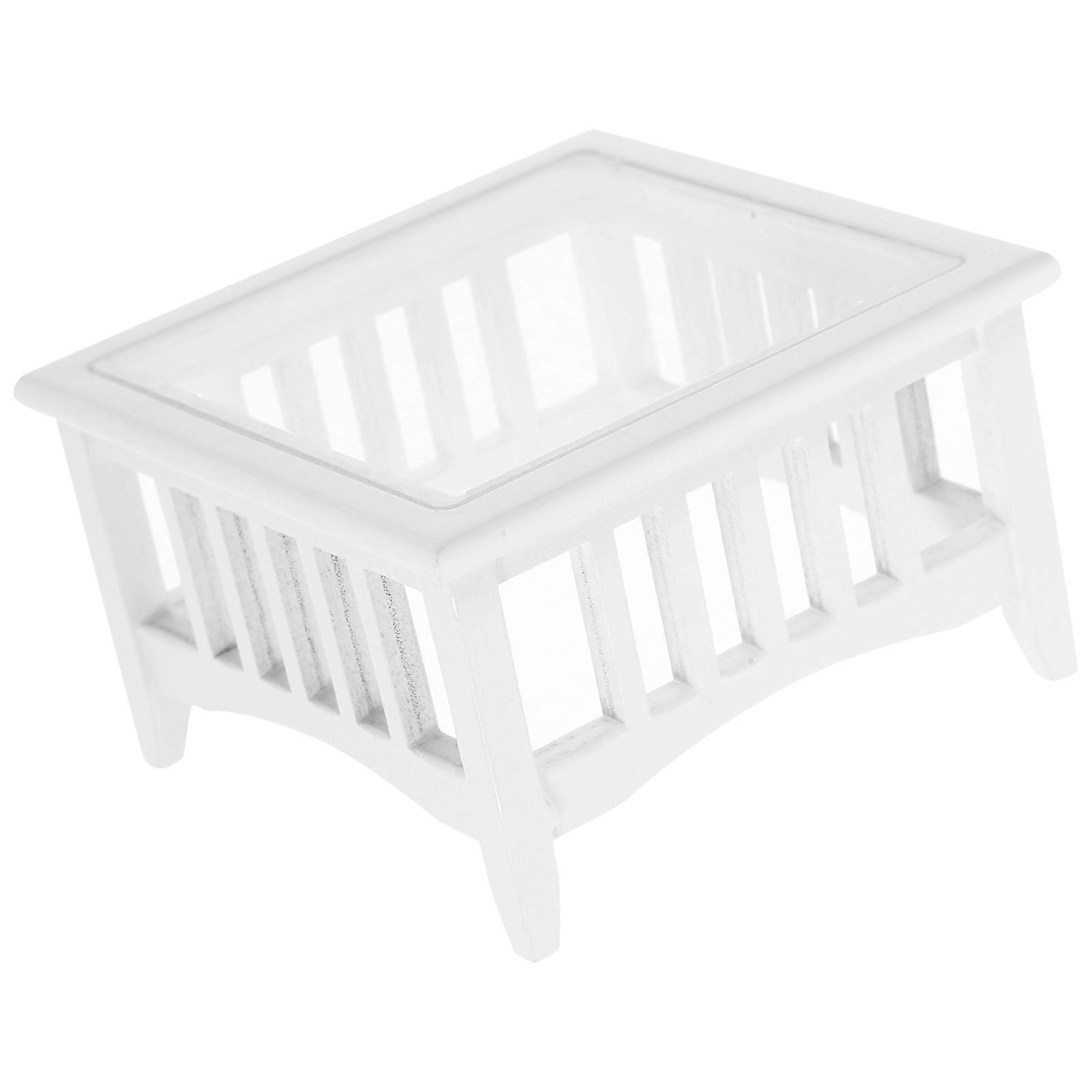 Lace Design Miniature Furniture Prop Tiny House Mini Tea Table For Miniature Scene Decoration 7.50X7.50X4.50cm Practical 1Pack