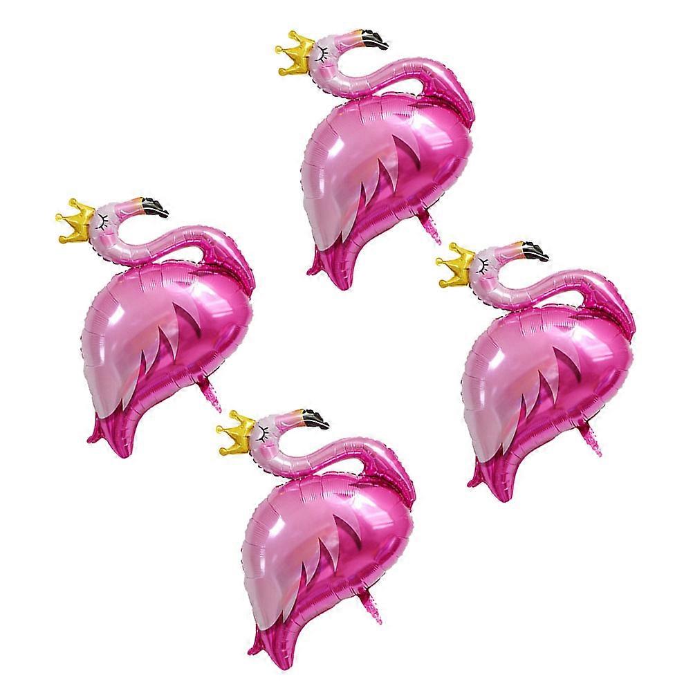 Giant Flamingo Aluminum Foil Balloon For And Club Events 98X97X0.1Cm Unique Design Easy To Inflate 4Pcs