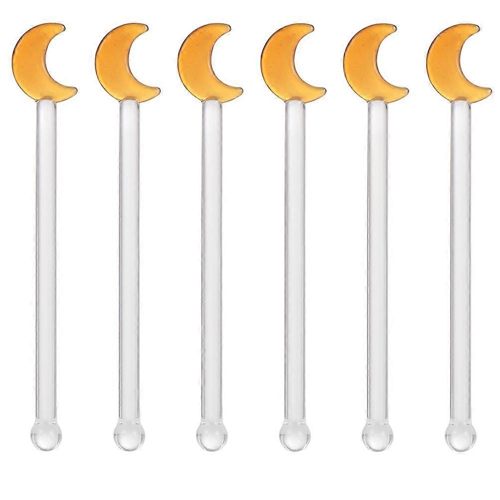 6Pcs Ménage Transparent Tiges De Mélange Créatif Verre Bar Bâtonnets D’agitation