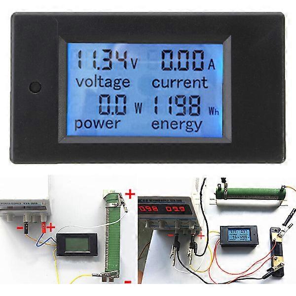 DC 100A Ammeter Tester Digital LED Power Meter Monitor Energy Voltmeter