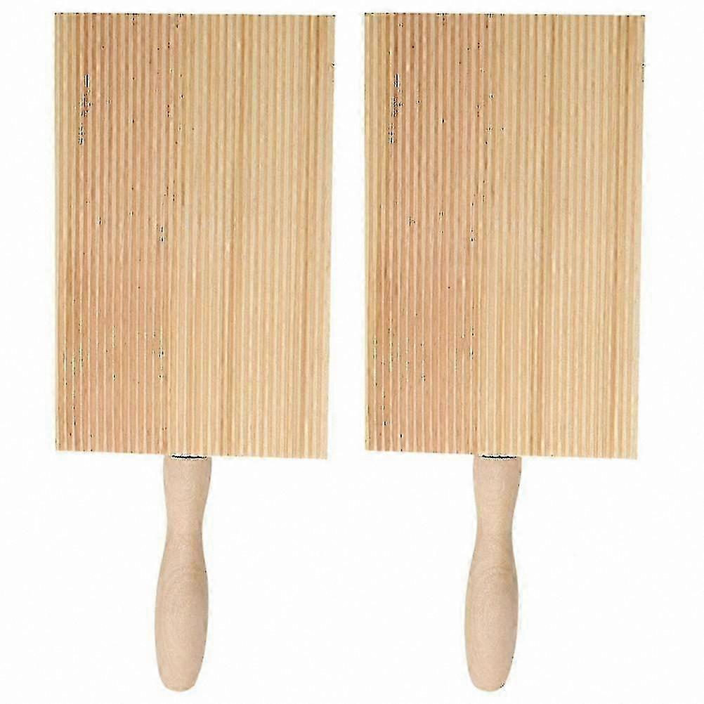 Wooden Butter Paddles and Gnocchi Maker Set with Kneading Board and Cavatelli Stripper