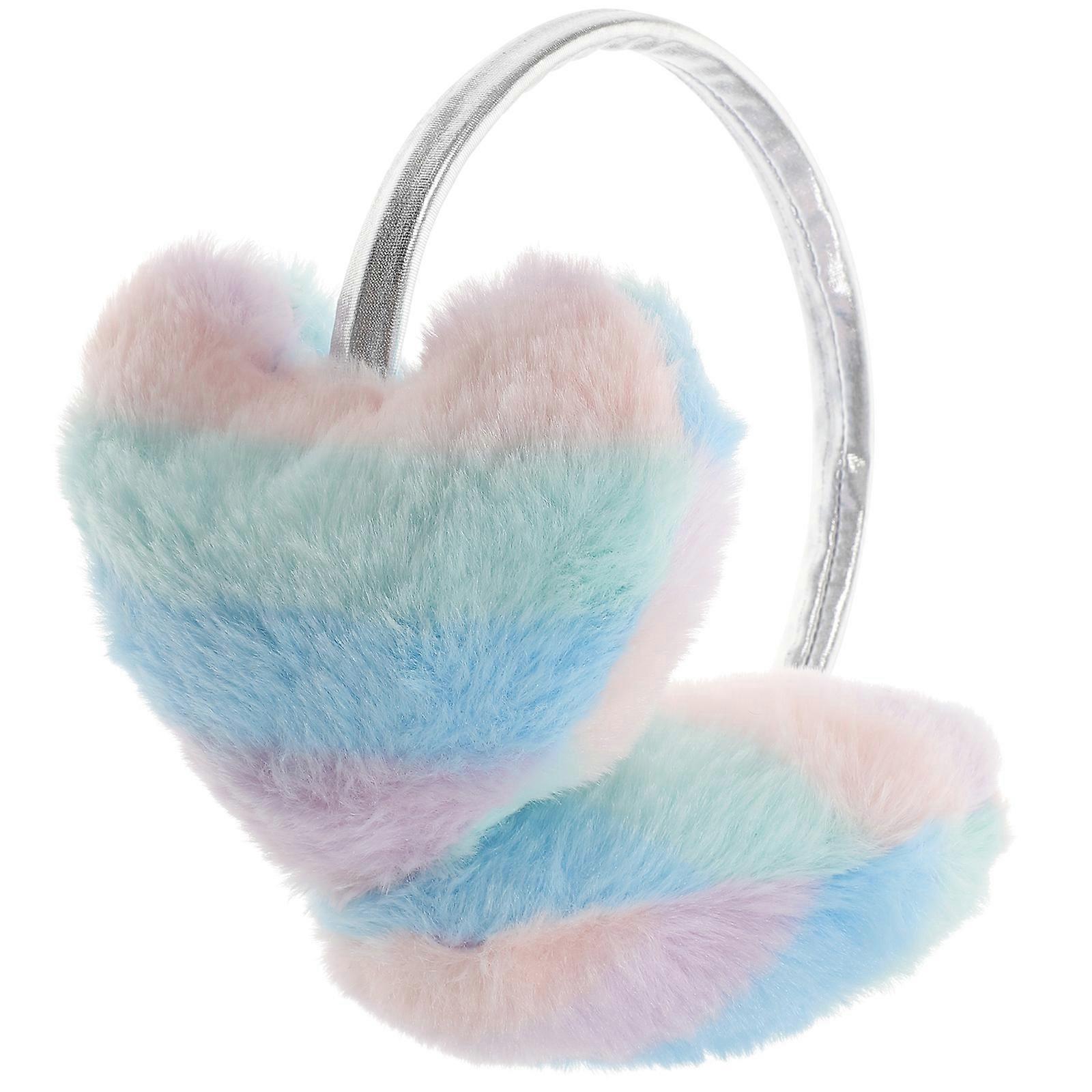 Adorable Plush Heart Ear Muffs Winter Warm Earmuffs for Skiing and Snowboarding Protector Multi Color Windproof 1 Piece