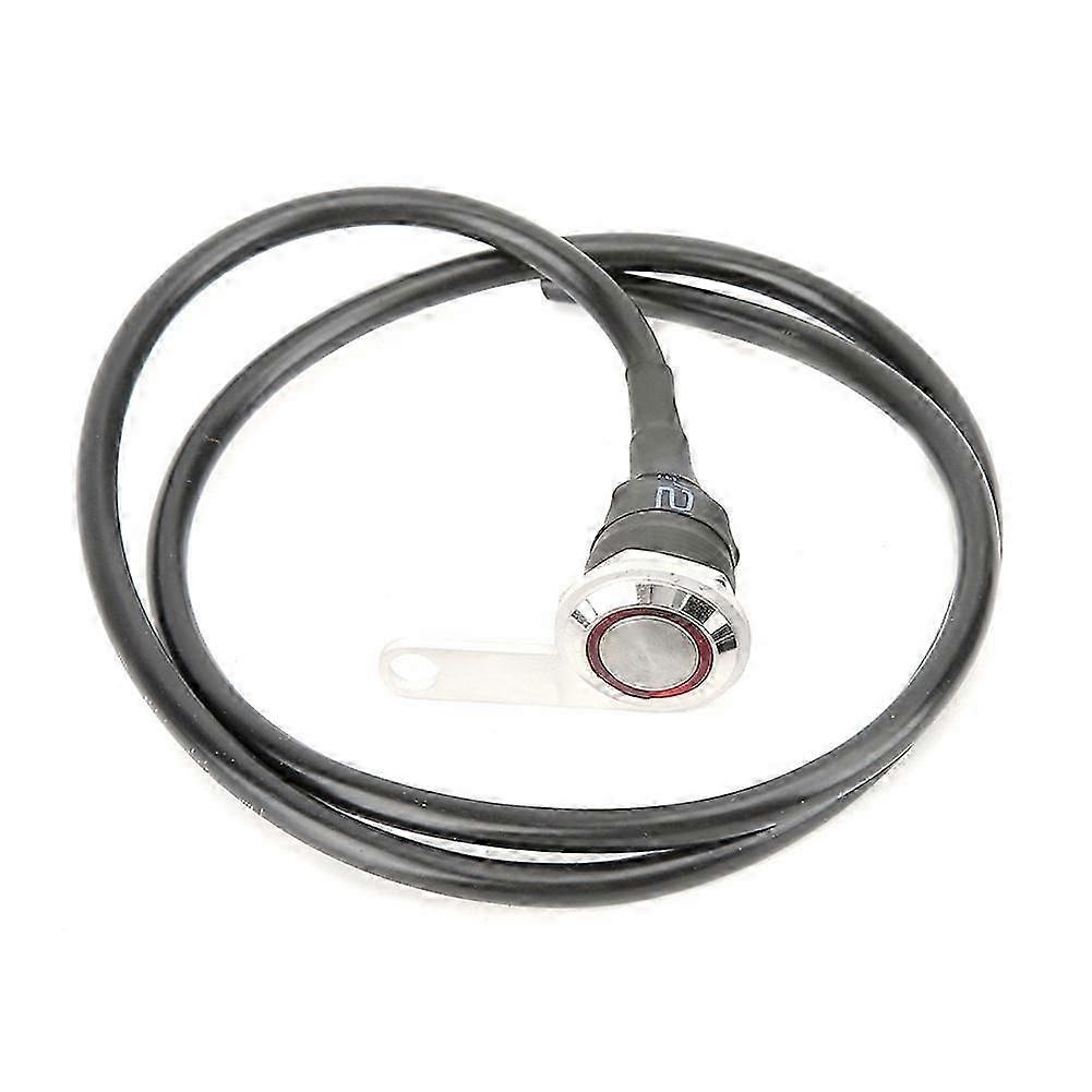 Motorcycle Switch with Button Reset Indicator Light 12V Stainless Steel Modification Accessories