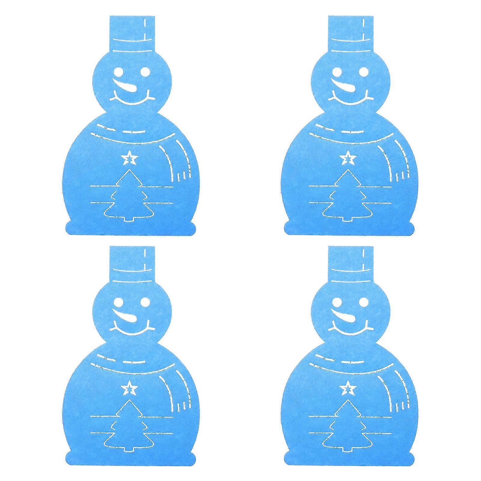 طاولة عطلة 4 قطع ثلج أدوات المائدة تخزين الحقائب في تصميم أزرق للمستخدمين المنزليين وأغطية أدوات المائدة