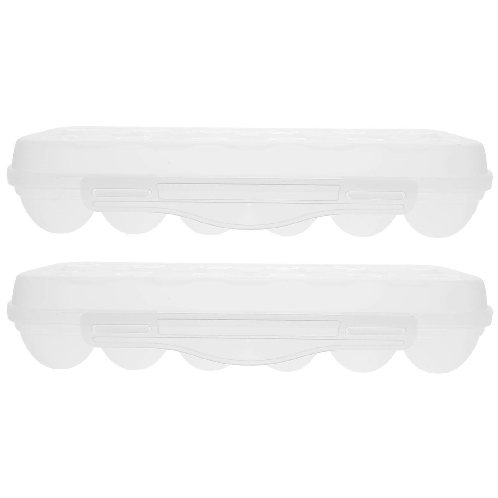 Reusable Transparent Plastic Egg Container with 12-Grid Design for Fridge Storage 12 pcs