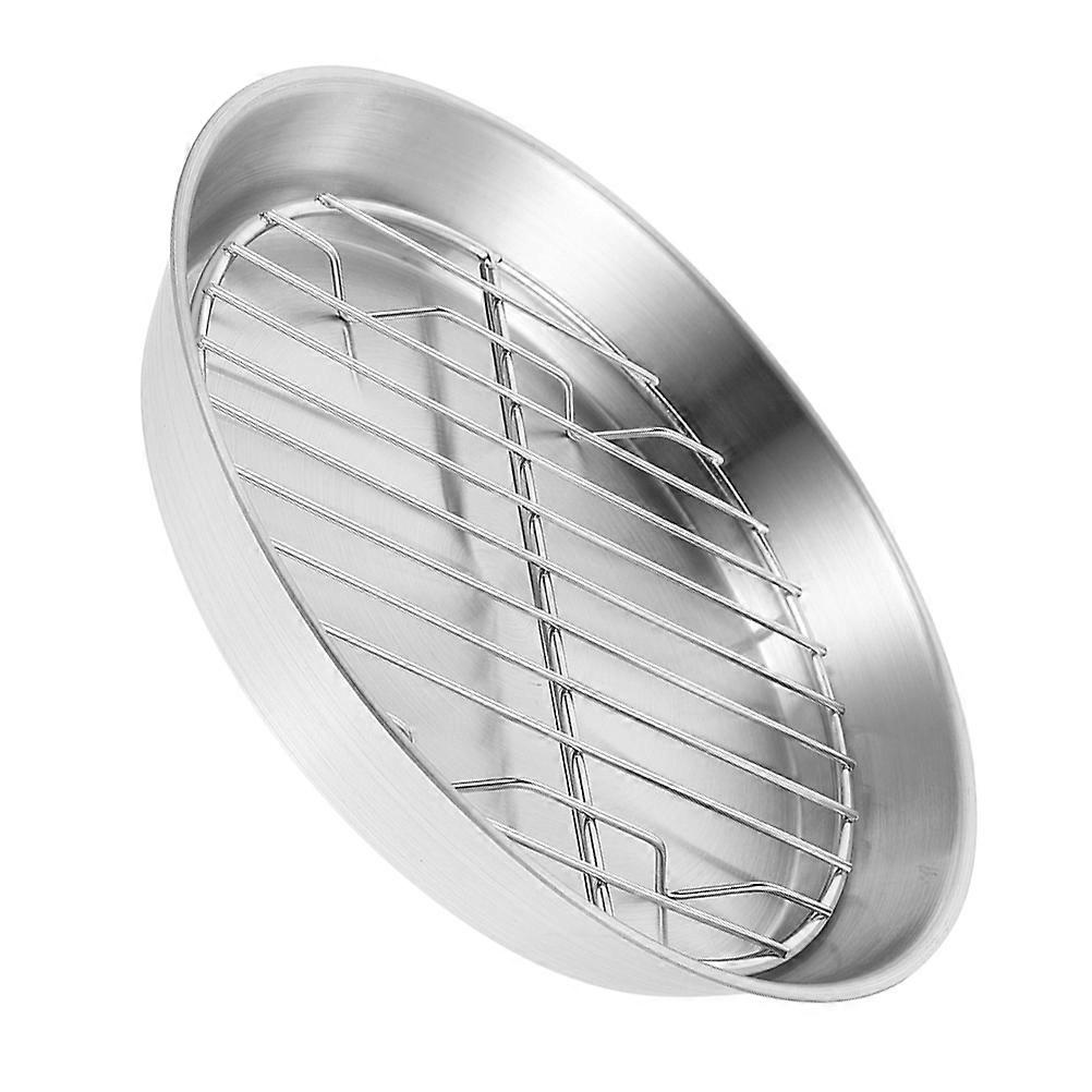 Stainless Steel Roasting Pan with Rack   Durable Oven Tray for Baking, Draining, and Multi Functional Cooking   Ideal for Home and Outdoor Use