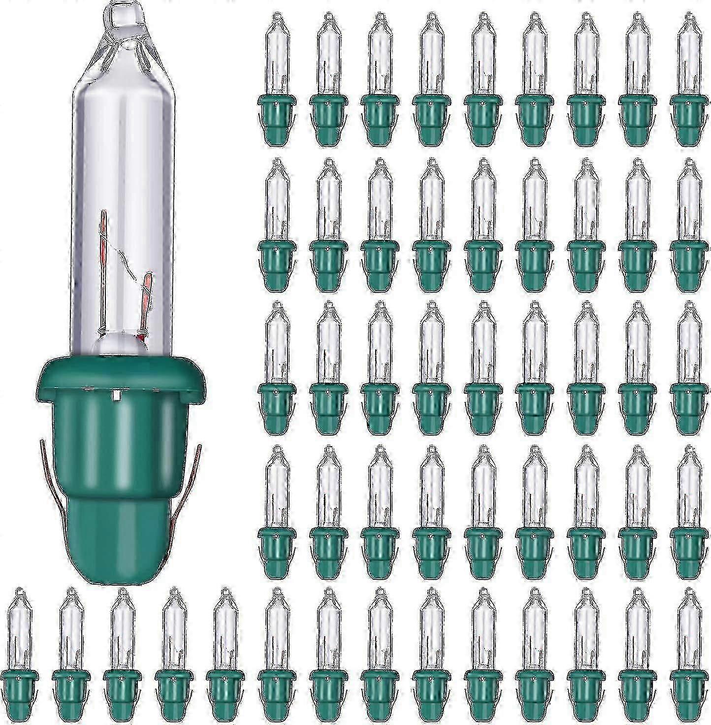 Mini ampoules de remplacement de Noël Ampoules à incandescence Mini lumières en verre 2,5 V avec culot, 0,17 ampère, 0,425 watt TW