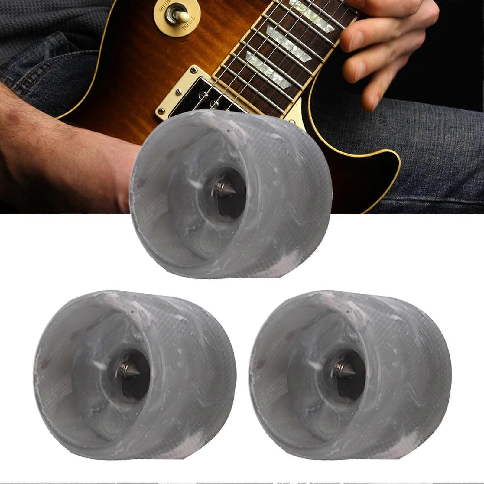 3Pcs Electric Guitar Knob String Potentiometer Controller Instrument Accessory Set Kit Grey 