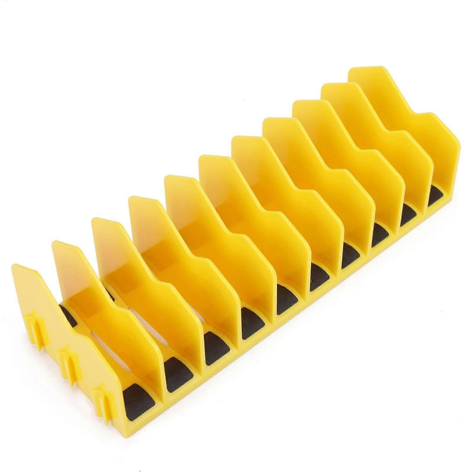 Storage Holder for Adjustable Pliers, Screwdriver Organizer, Non-Slip Rubber Base, Extendable Drawer Design, Yellow
