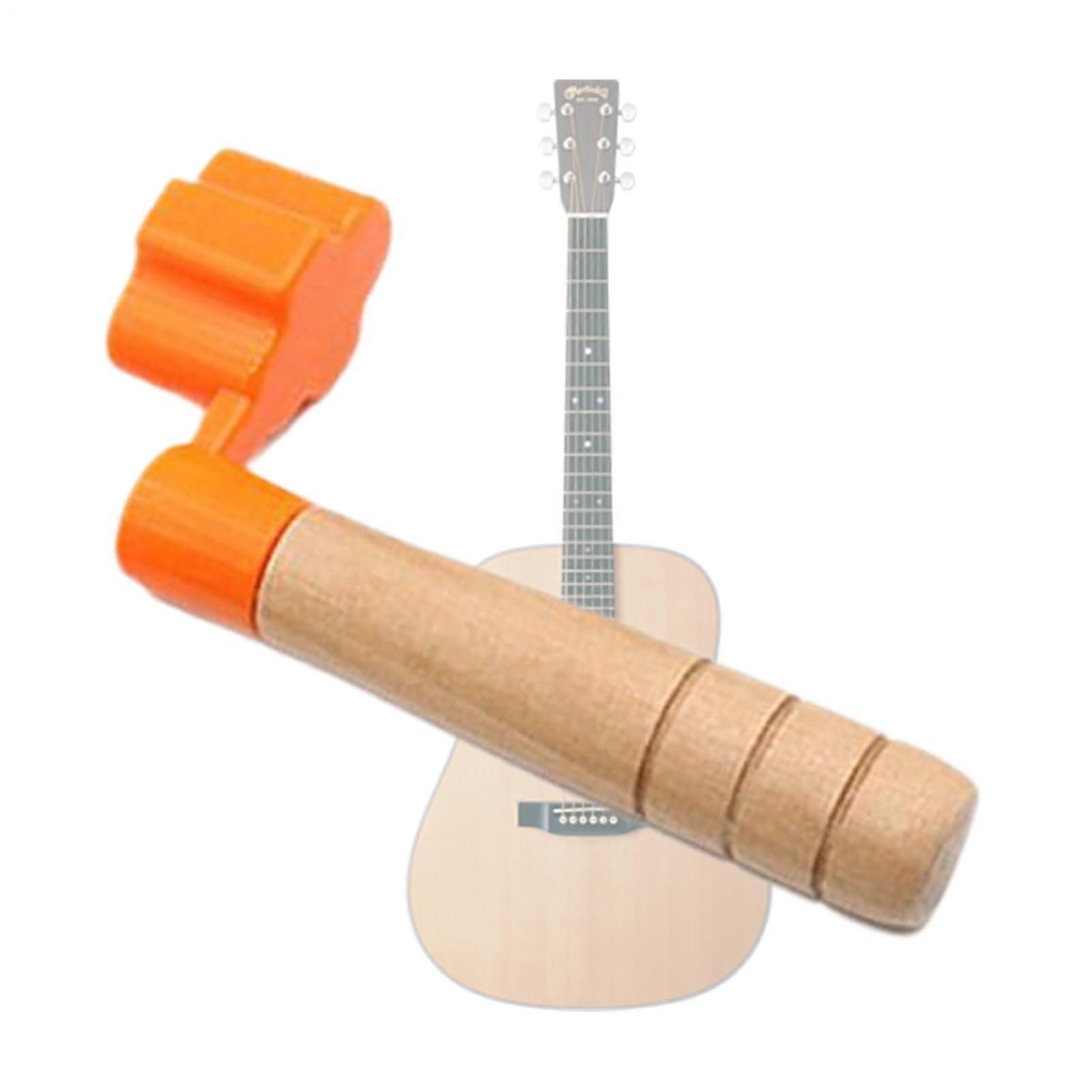 Guitar crank, tool for changing guitar strings – ergonomic maintenance puller, orange.