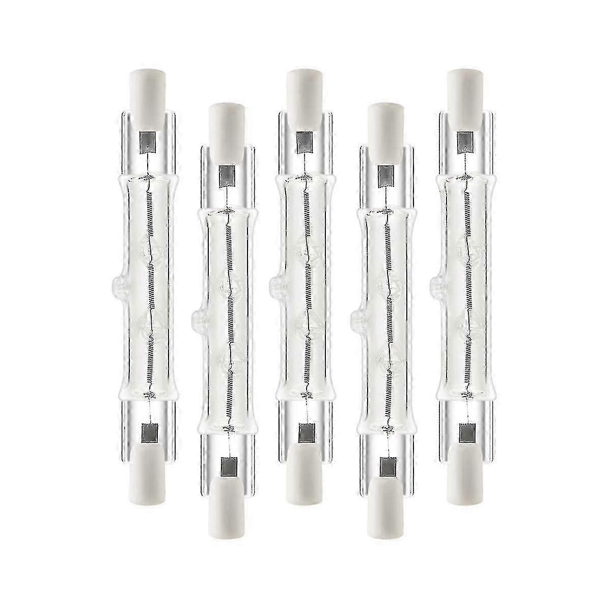 R7s Dimmable Halogen Bulbs - 5 Pack 118mm 300W 230V Linear Light for Construction