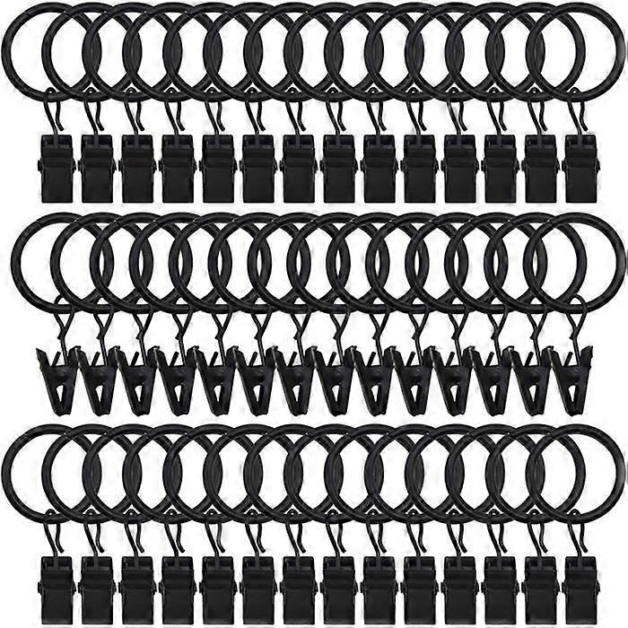 Curtain Rings - Unspecified - 42 Pack - Black - Vintage - Rustproof