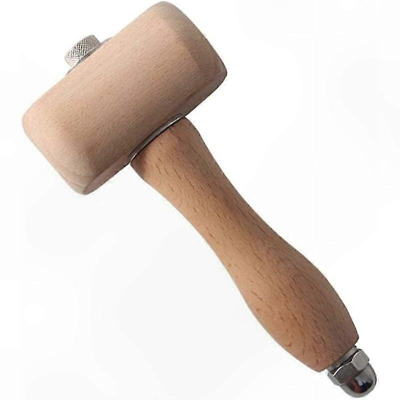 Wooden Mallet with Handle for Leather Crafting, Engraving, and Carpentry Tasks