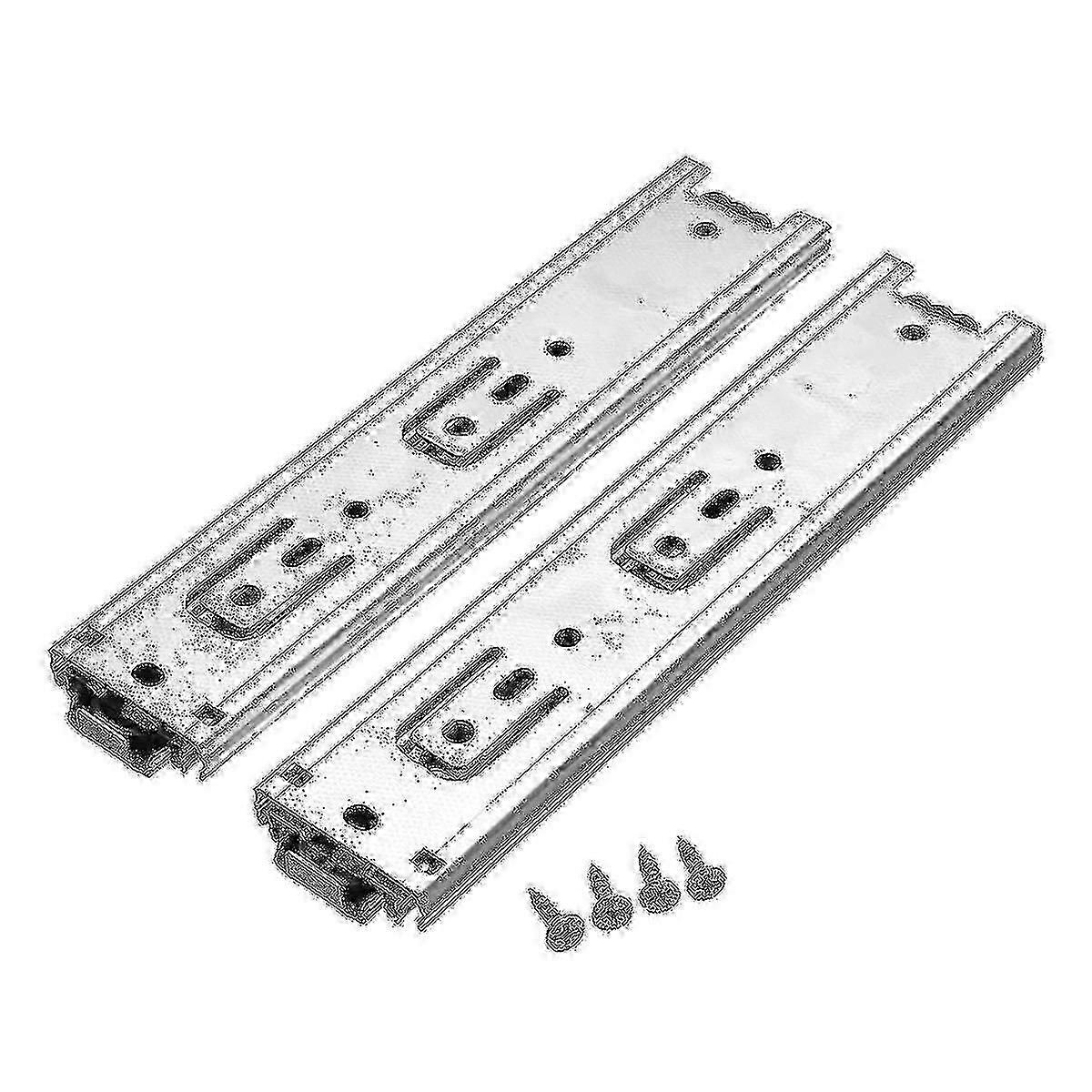 2pcs 20cm Drawer Slider Runner Close Slides Ball Bearing Rail Cabinet Hardware--
