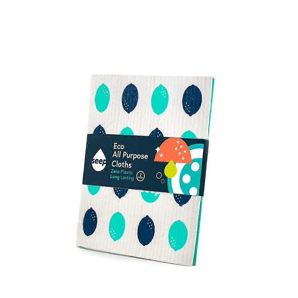 Seep Sponge Cloths Lemon Design - 3 Pack - 3 Pack