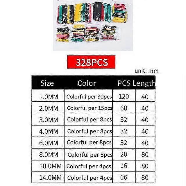 127-800pcs Heat Shrinkable Tube Insulation Heat Shrinkable Combinat...