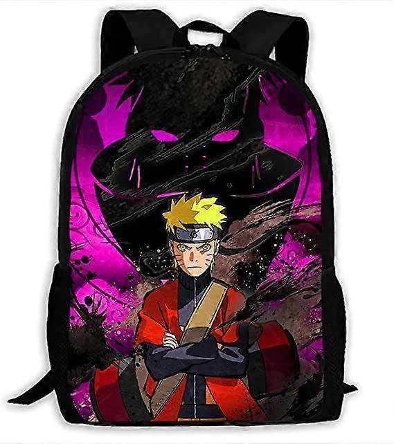 Naruto Anime Backpack for Kids, Sasuke and Naruto Themed School Bag, Lightweight and Durable, Unisex Design