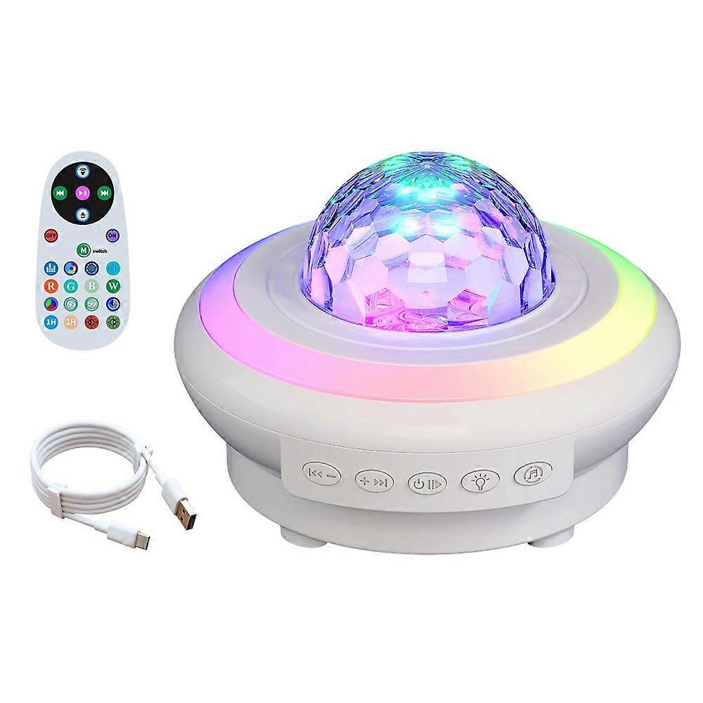 SSL002-C USB Rechargeable Star Projector Night Light RGB Atmosphere Lamp Bluetooth-compatible Speaker with Remote