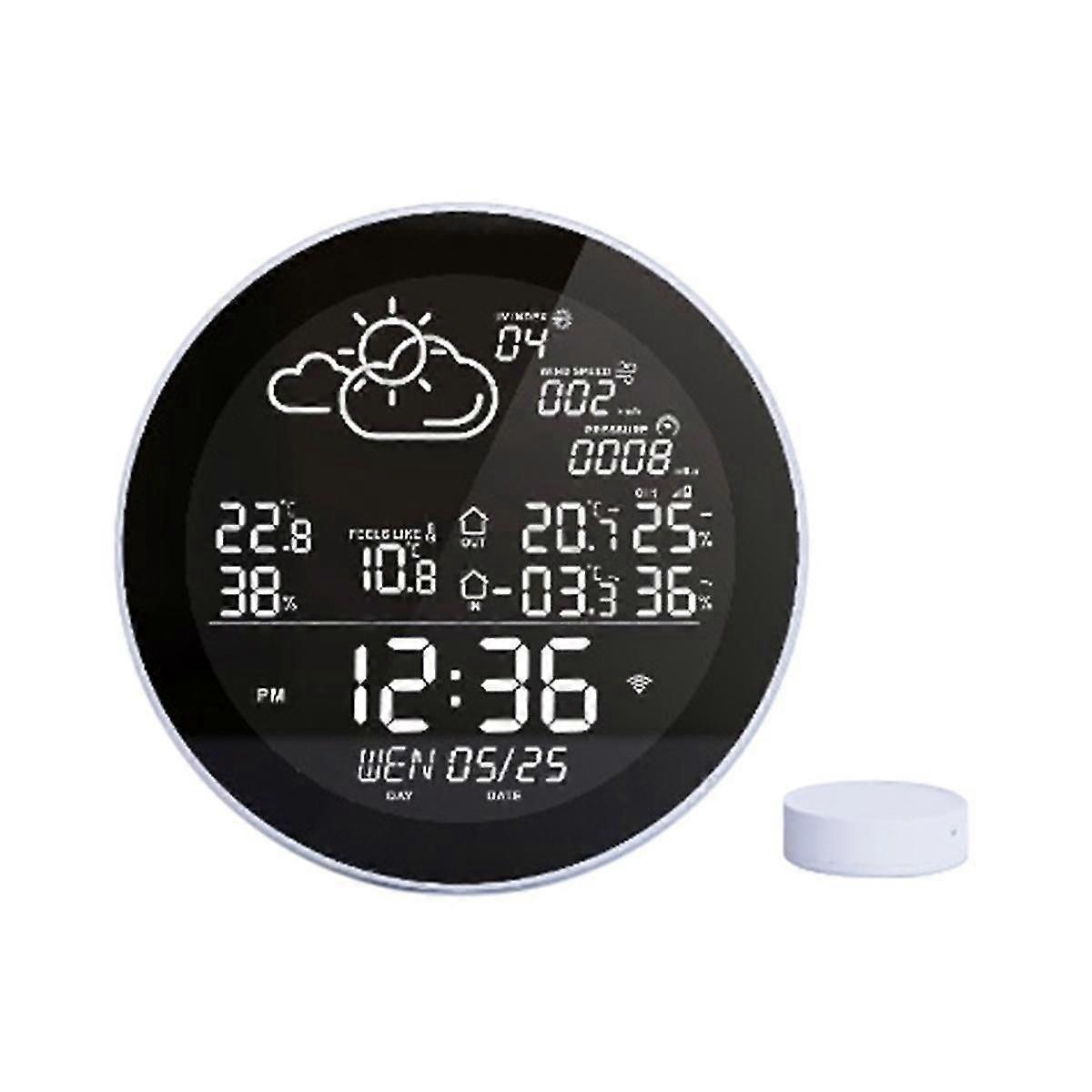 Tuya WiFi Weather Clock Weather Forecast Weather Wireless Smart Thermometer Hygrometer Remote Meter