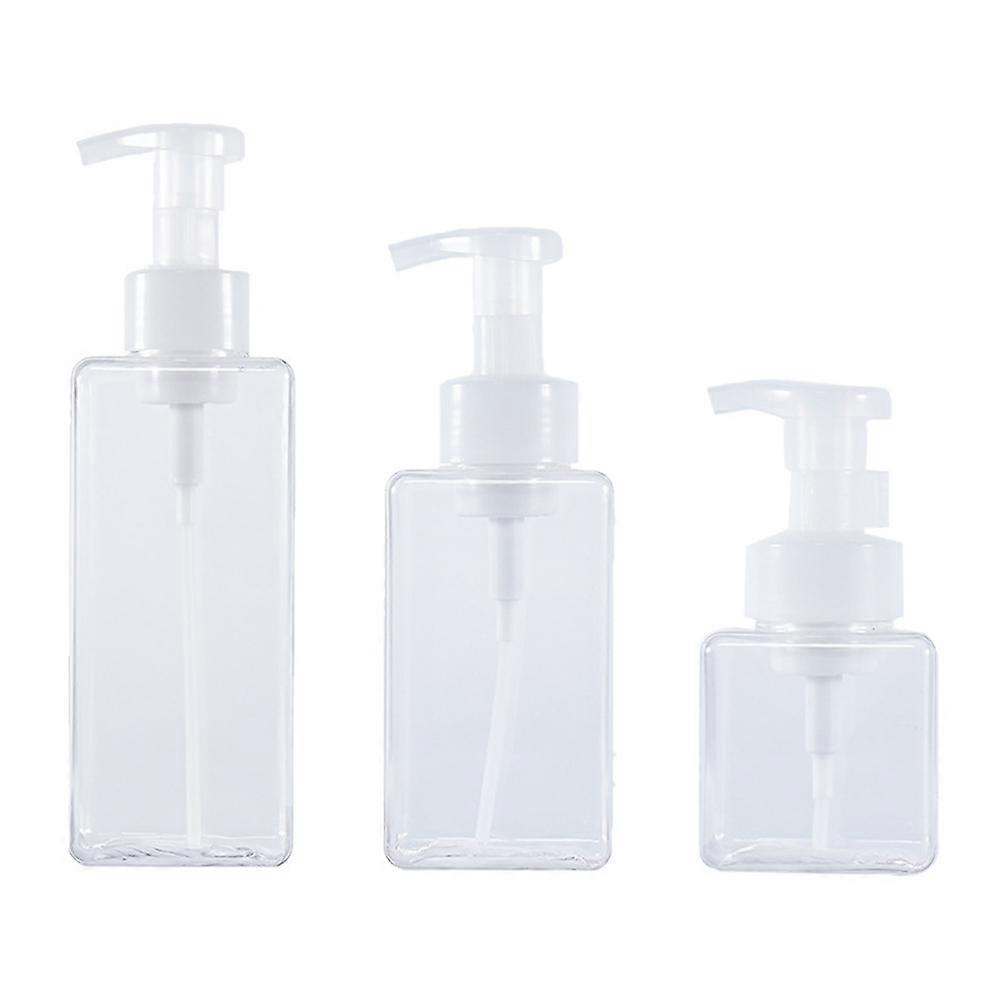 Foam Bottles Press Pump Bottles for Storage 3Pcs Transparent Liquid Soap