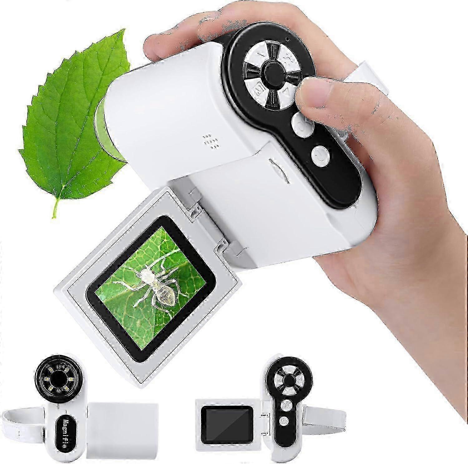Handheld Microscope for Kids, 1000x Pocket Microscope Camera Binocular Toys SZRH A-S