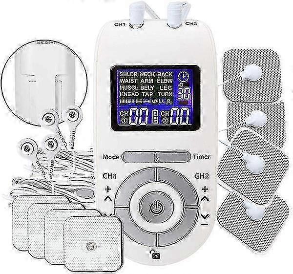 Two-channel 12-mode Muscle Stimulator With 8 Electrode Pads 2025
