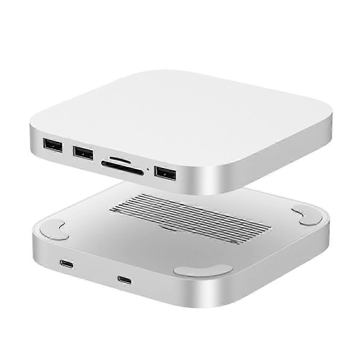 Mini USB C Hub with M.2 SSD Enclosure for Mini/Pro Dock Station: USB 3.2 & SD/TF 4.0 Type-C Station Compatibility