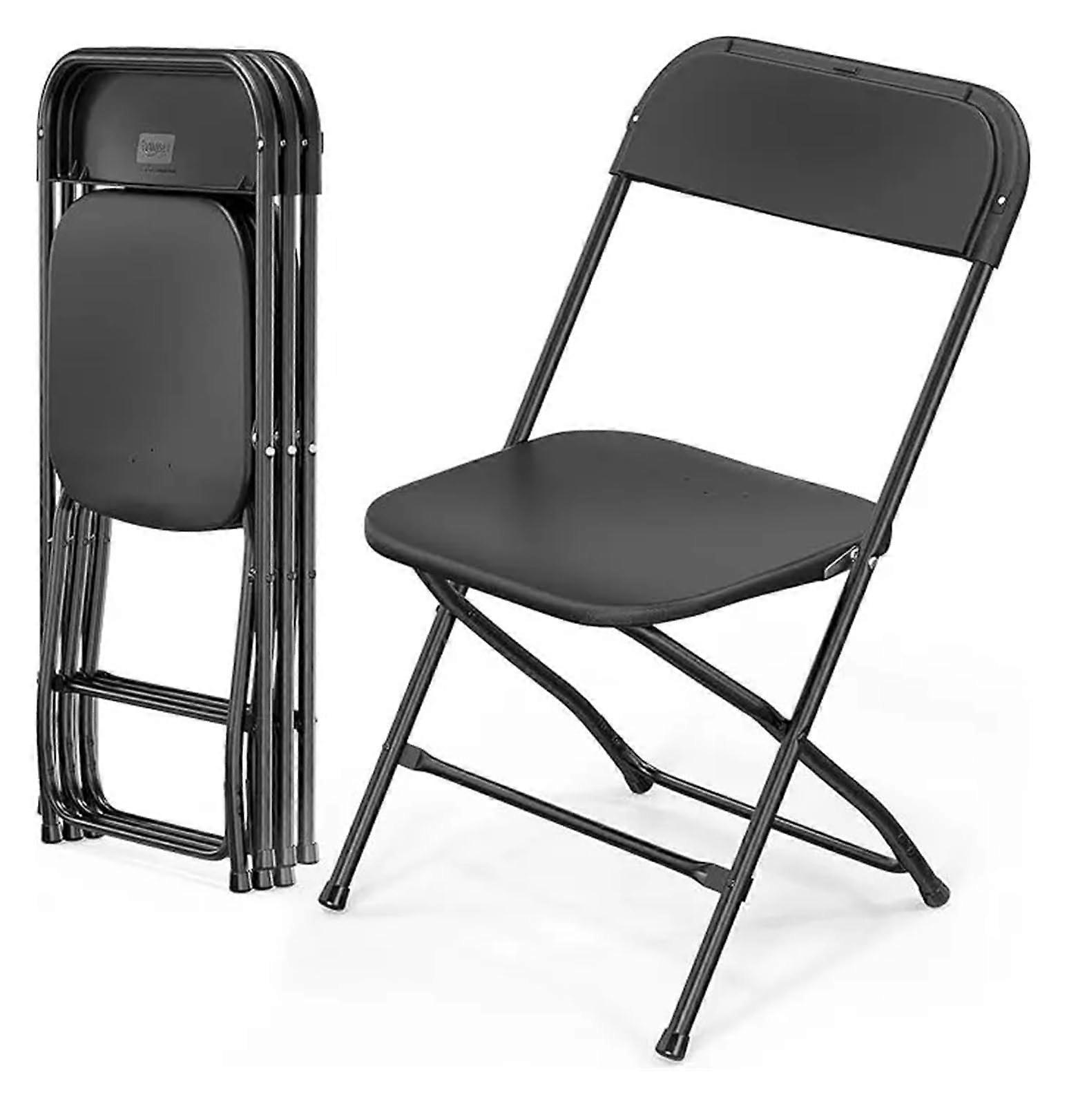 Plastic Folding Chairs Stackable 4/6/8/10/12/20-Pcs Pack For Wedding Party Camping Dining Seats Home Use White/Black