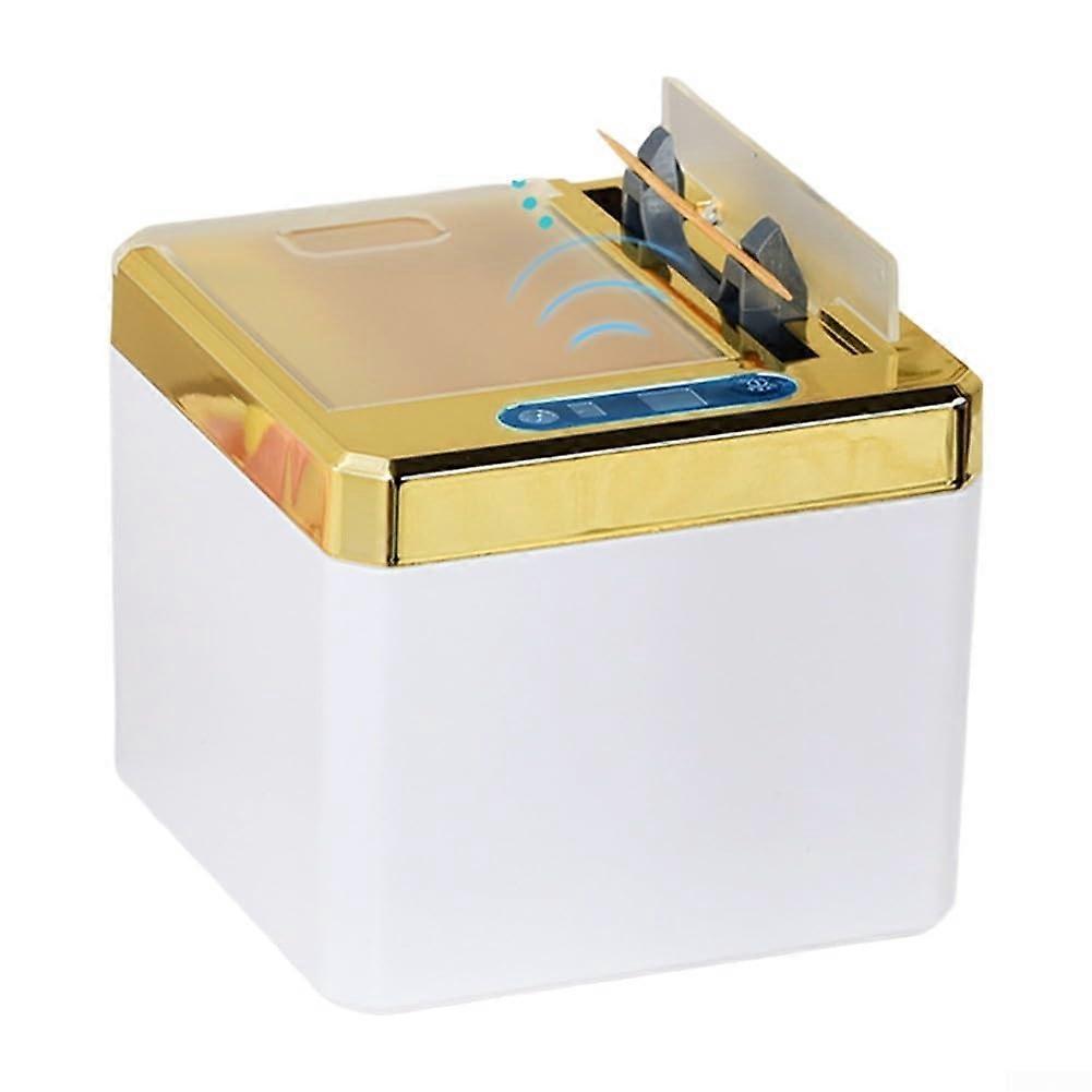 Electric Toothpick Holder Automatic Sensor Dispenser USB Powered Large Capacity Storage Box 250 Toothpicks Gold