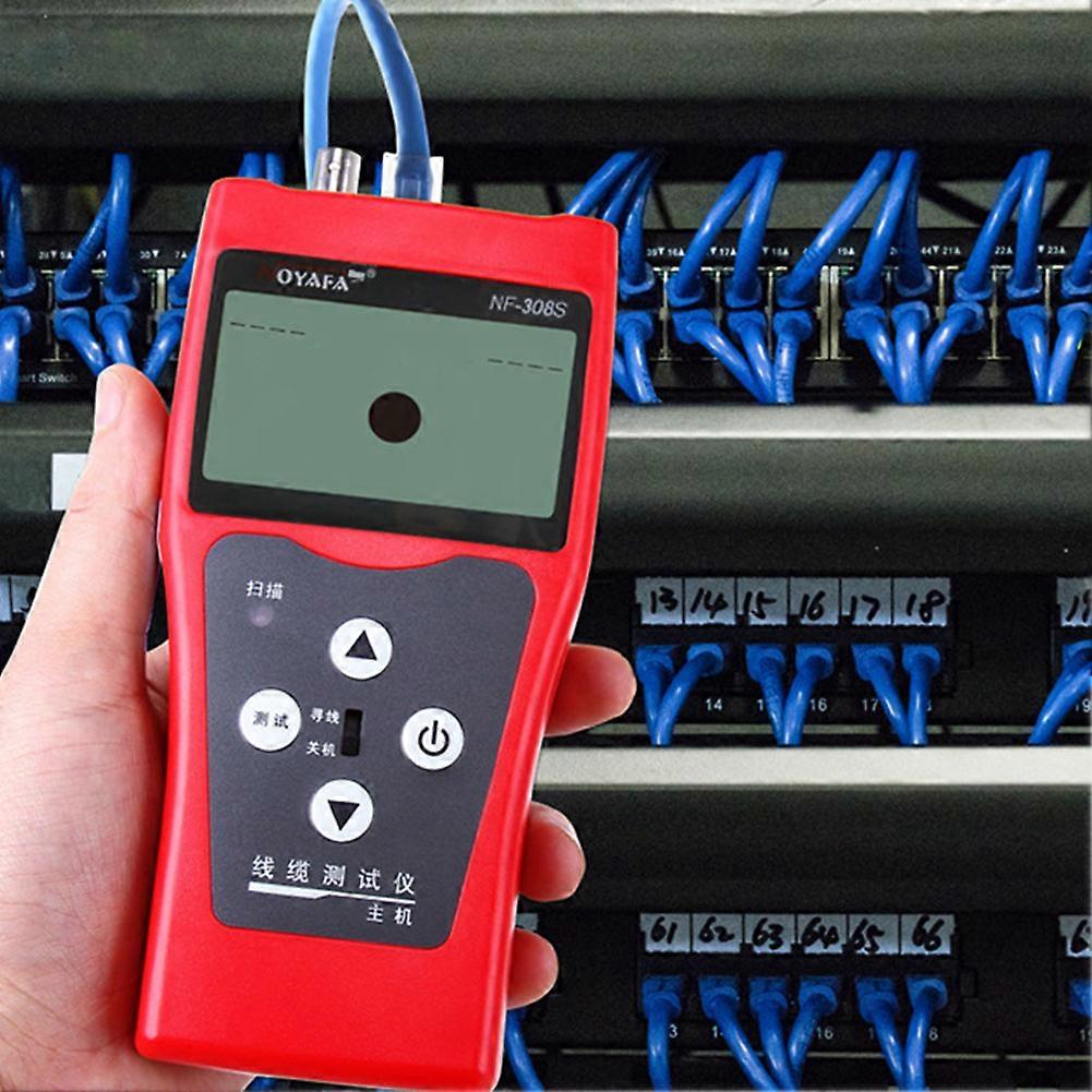 Handheld LCD Display Cable Tester, High-sensitivity Networks Cable Detector, Multifunctional Wire Testing Tool, for Metal Wire Circuits