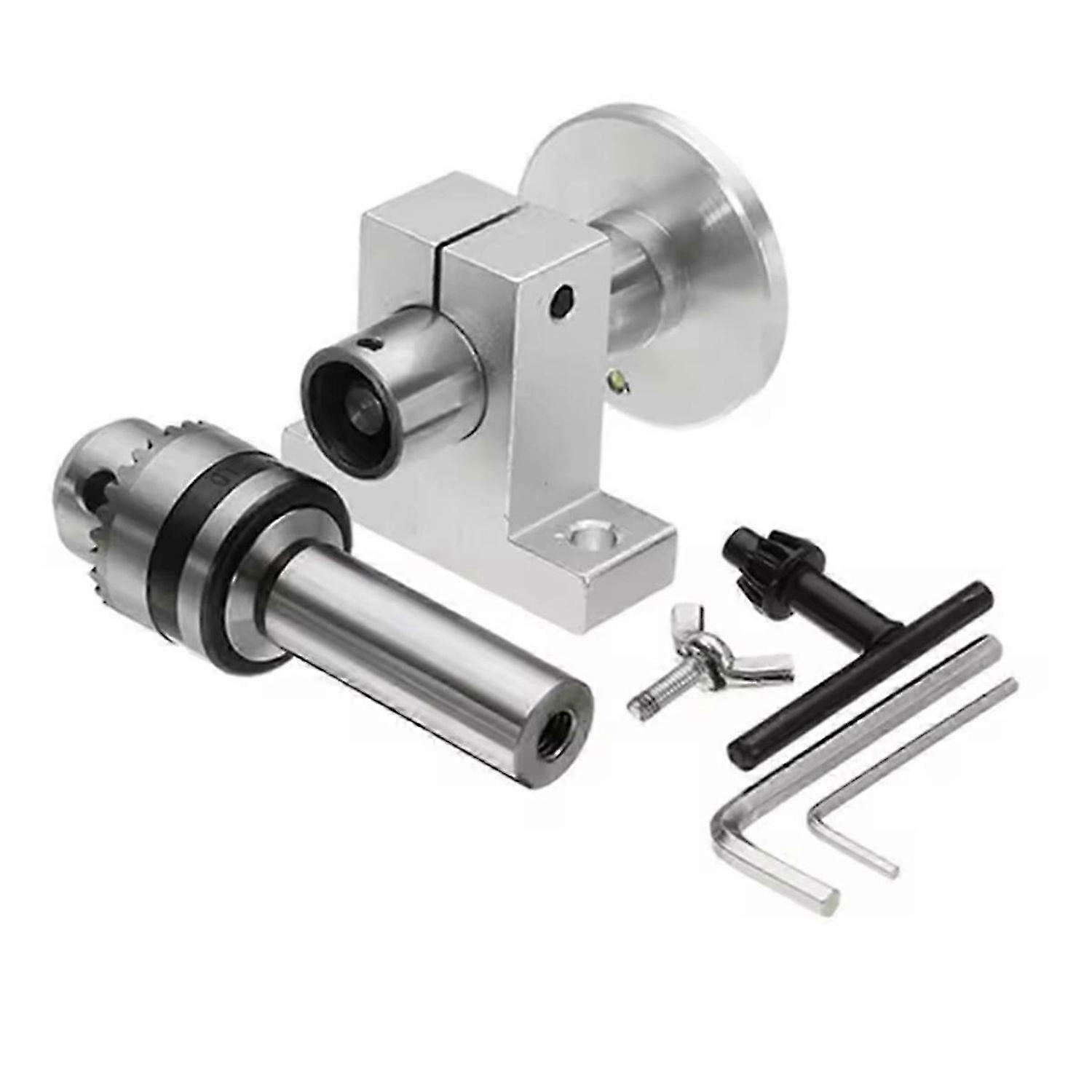 Live Lathe Center Head with Chuck Diy Accessories for Mini Lathe Machine Revolving Centre Woodworking Tool