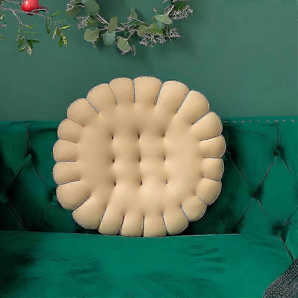Biscuit Cushion Real Biscuit Shaped Plush Cushion Soft Creative Pillow Cookie Tatami Backrest Cushion