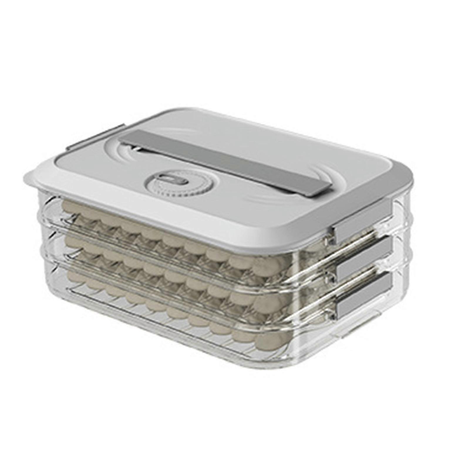 Non-Stick Bottom Dumpling Organiser with Timing Multifunctional Space-Saving Food Carrier for Home Kitchen 2025